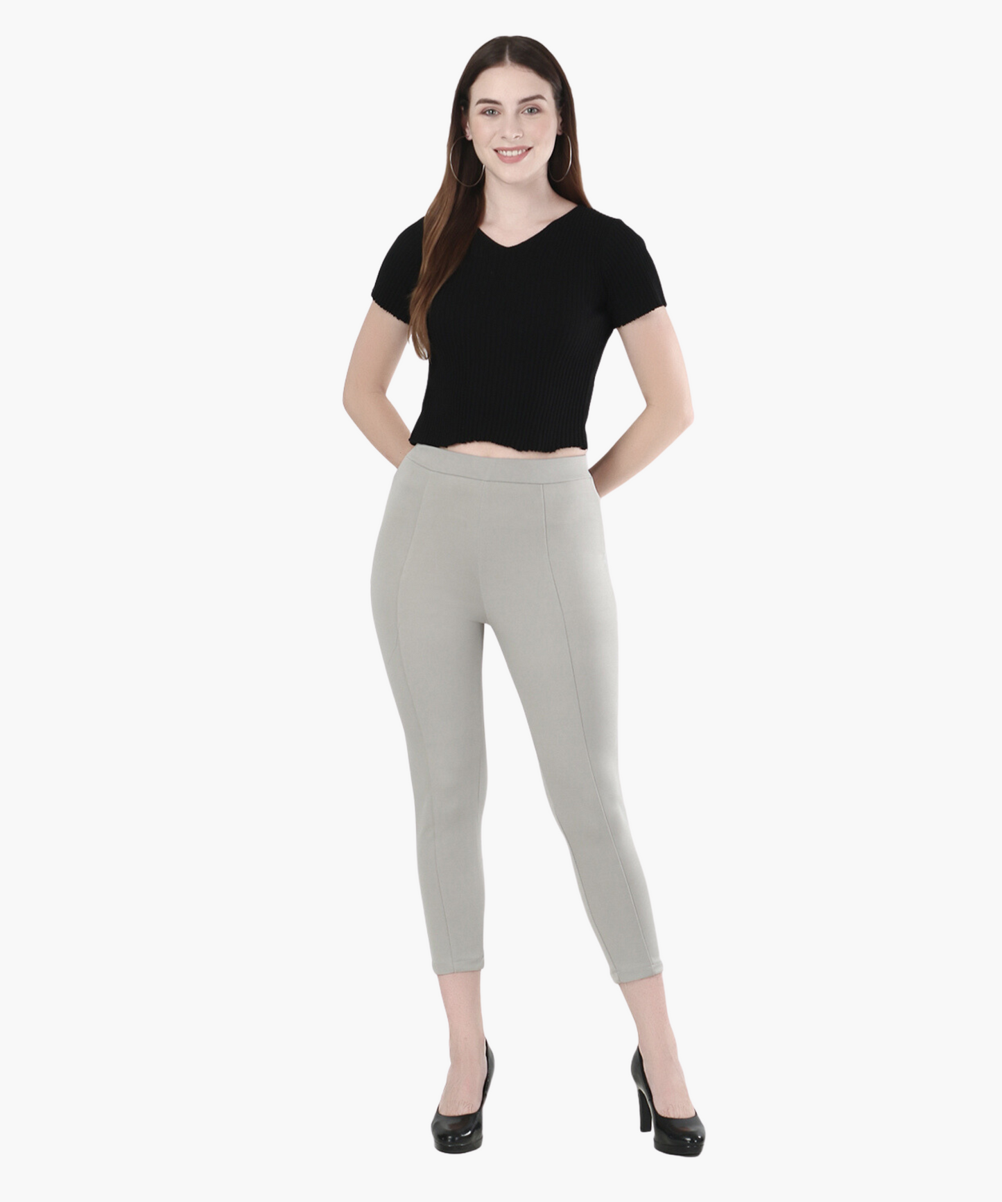 Quill Grey Second Skin High-Waisted Jeggings