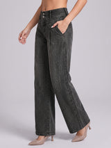 Double Take Pleated Wide Legs – Black