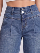 Double Take Pleated Wide Legs – Blue