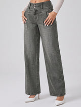 Double Take Pleated Wide Legs – Grey