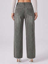 Double Take Pleated Wide Legs – Grey