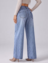 Double Take Pleated Wide Legs – Light Blue
