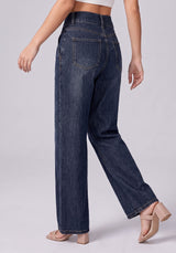 Double Take Pleated Wide Legs – Navy Blue
