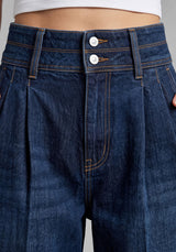 Double Take Pleated Wide Legs – Navy Blue