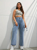 Cityscape Cargo Denim Jeans - Glossia Fashion
