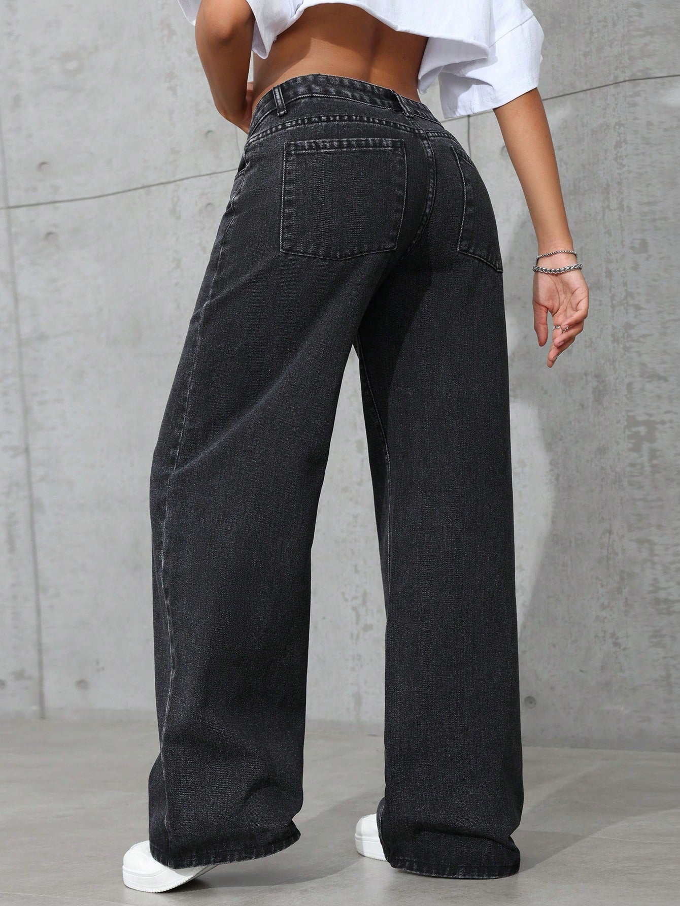 Dark Ember Straight Fit Jeans - Glossia Fashion