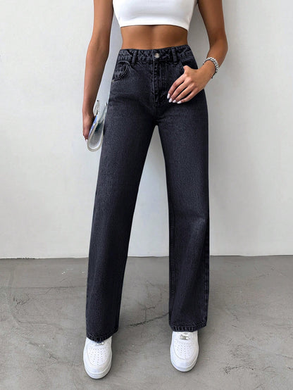 Evening Haze Straight fit Jeans - Glossia Fashion