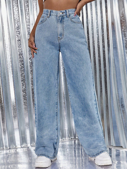 Blush Tone High-Waist Soft Sculpt Jeans - Glossia Fashion