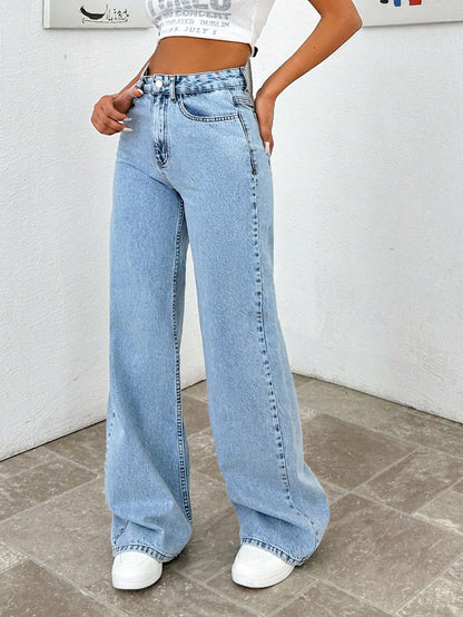 City Chic Straight Fit Jeans - Glossia Fashion