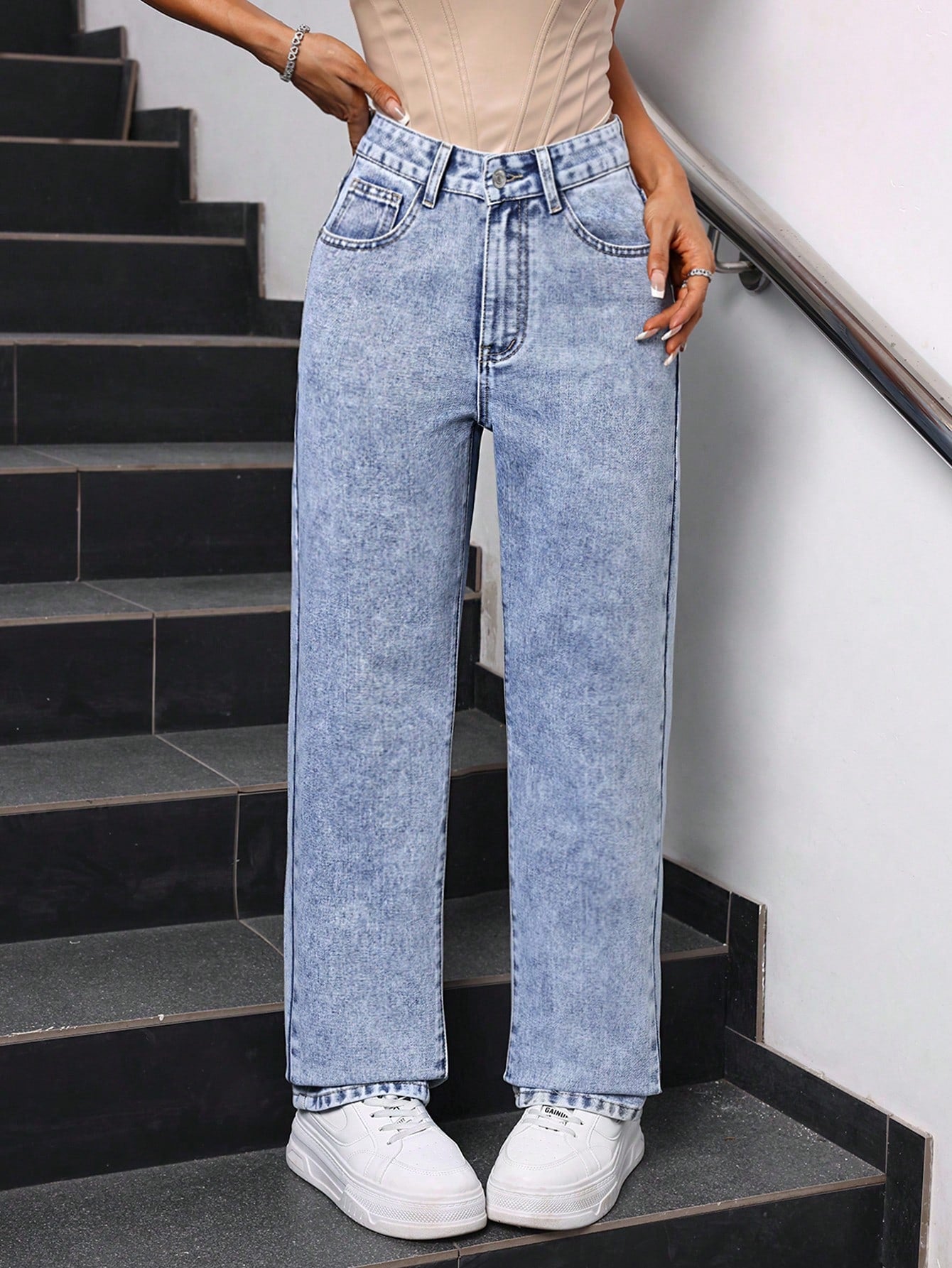 Elite Muse Straight Fit Stretch Denim - Glossia Fashion