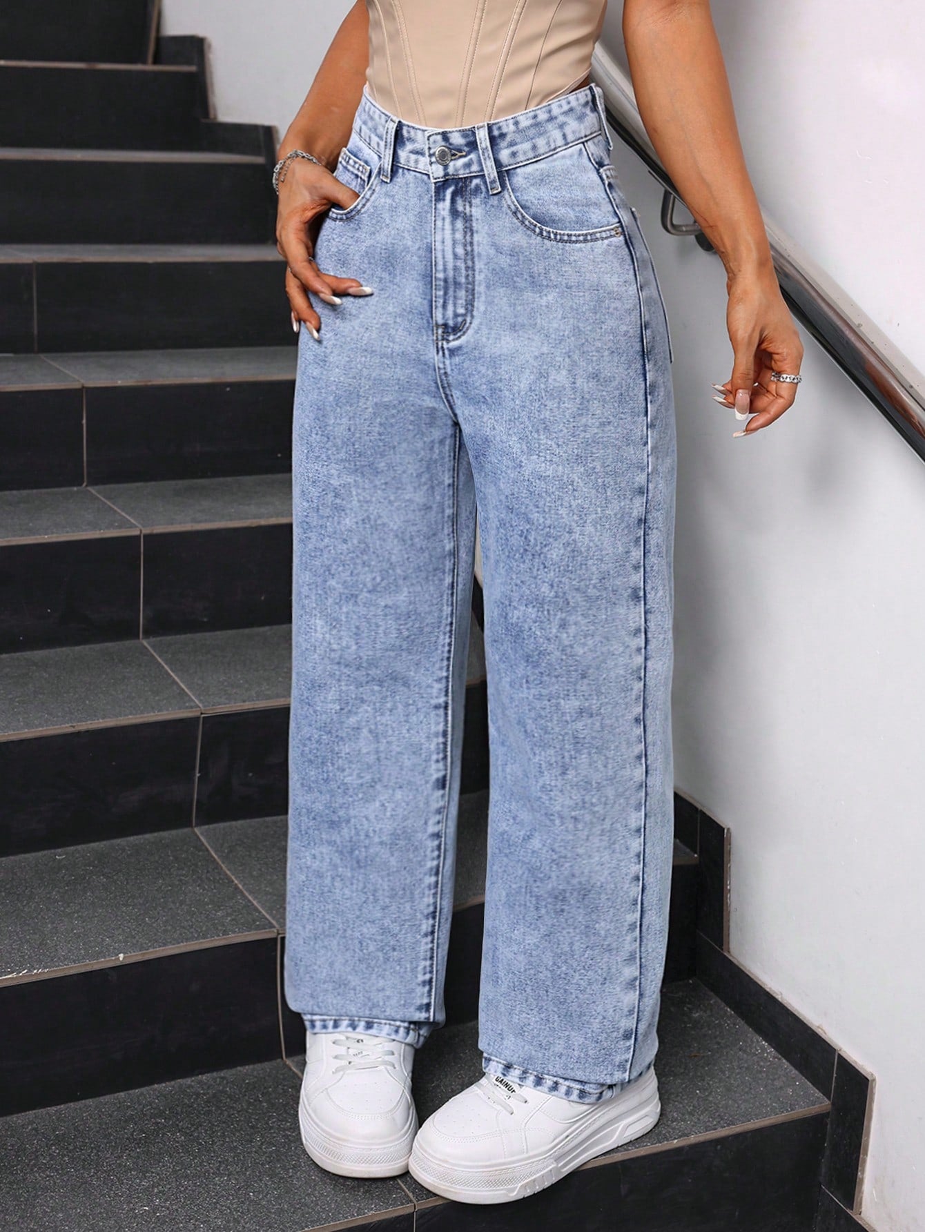 Elite Muse Straight Fit Stretch Denim - Glossia Fashion