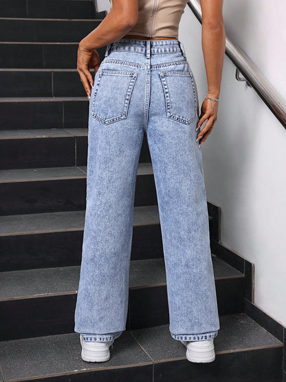 Elite Muse Straight Fit Stretch Denim - Glossia Fashion
