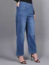 Whisker Serenade Stretchable Straight Jeans - Glossia Fashion