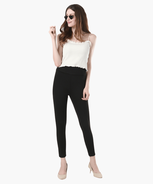 High-Waisted Classic Cigarette Trousers - Glossia Fashion