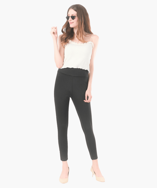 High-Waisted Classic Cigarette Trousers - Glossia Fashion
