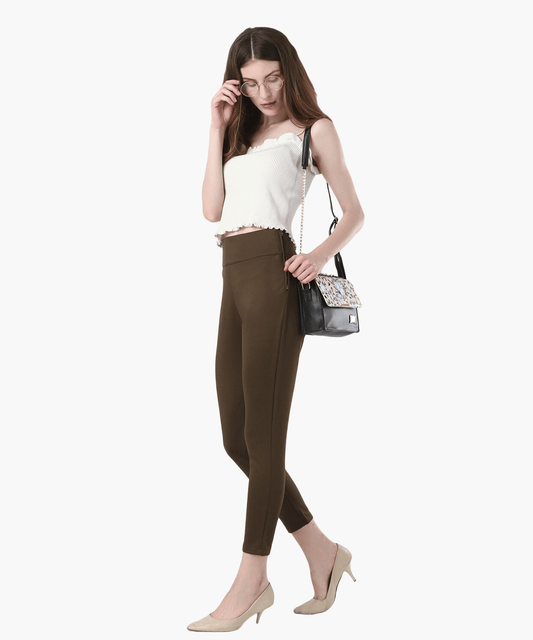 High-Waisted Classic Cigarette Trousers - Glossia Fashion