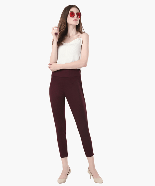 High-Waisted Classic Cigarette Trousers - Glossia Fashion