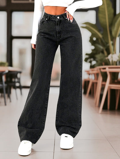 Dew Drop High-Waist Stretchable Denim