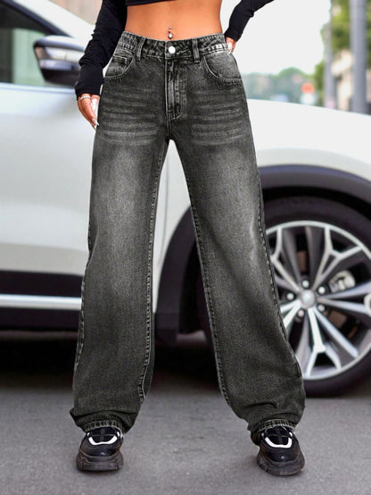 Attitude Fit Straight Leg Jeans