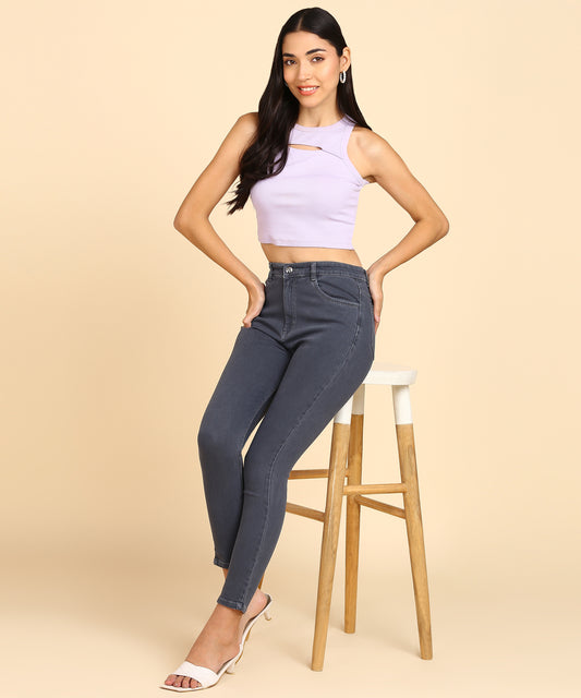 Grey Curve Embrace High Rise Jeans