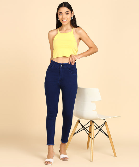 Navy Svelte Stretch High Rise Jeans