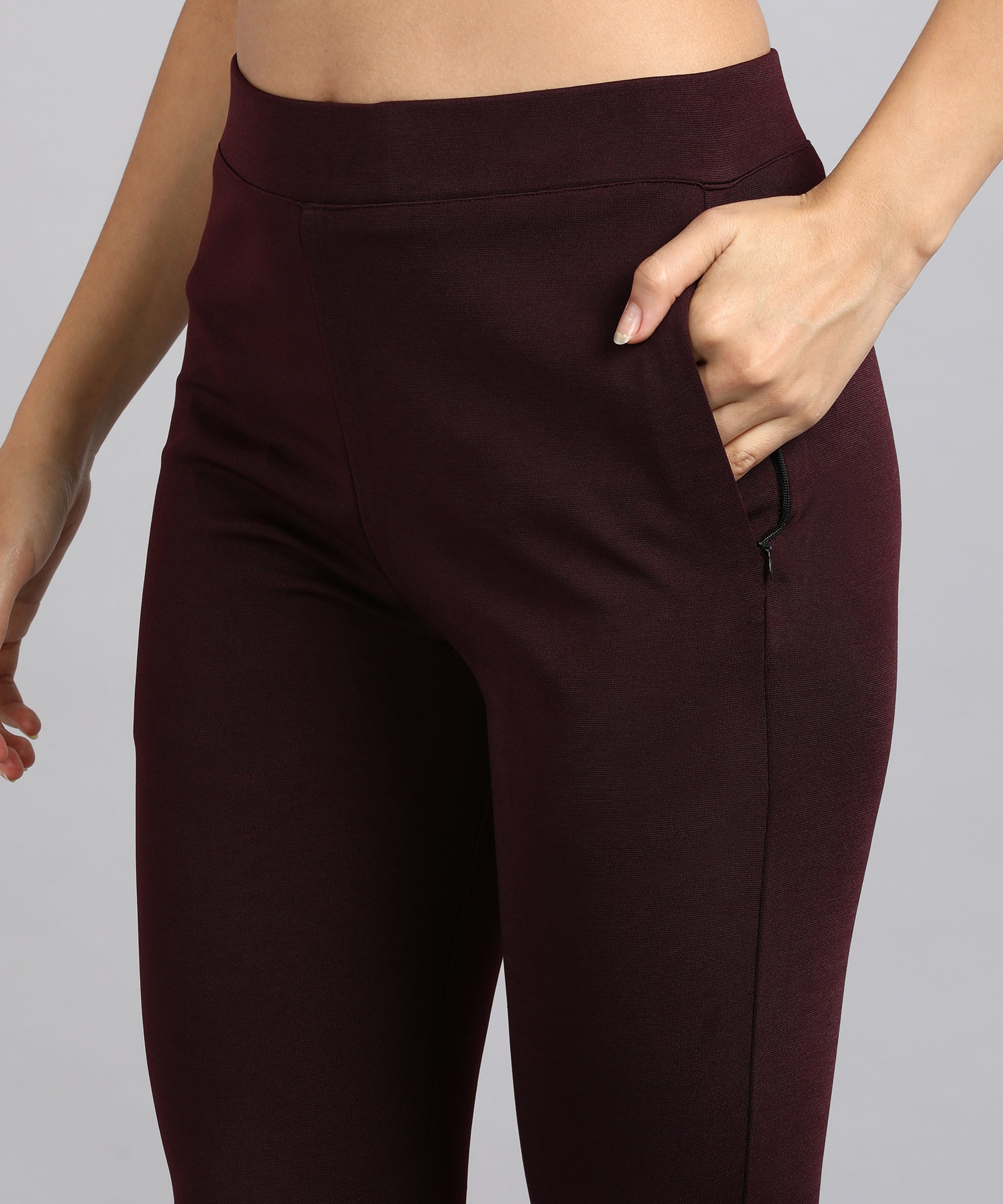 Buy online Red Cotton Cigarette Pants Trousers from bottom wear for Women  by Dolane for ₹799 at 73% off | 2024 Limeroad.com