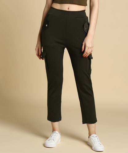 Casual High Waist Tapered Cargo Pants