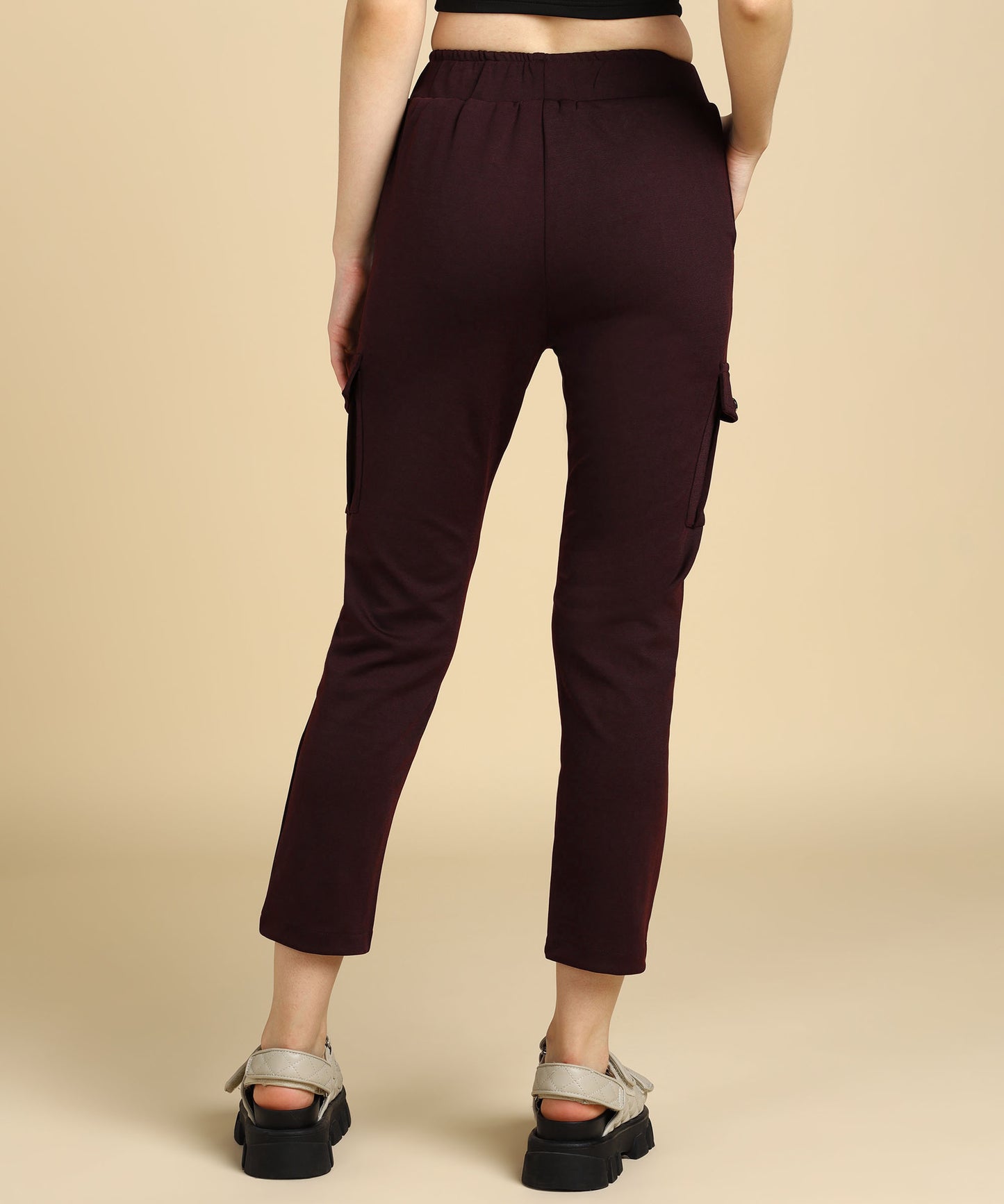 Casual High Waist Tapered Cargo Pants