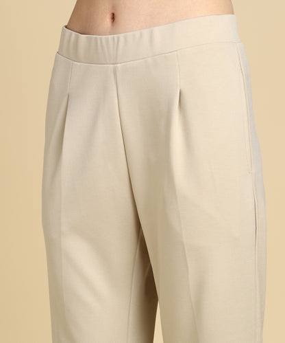 High Waist Formal Relaxed Parallel Trousers