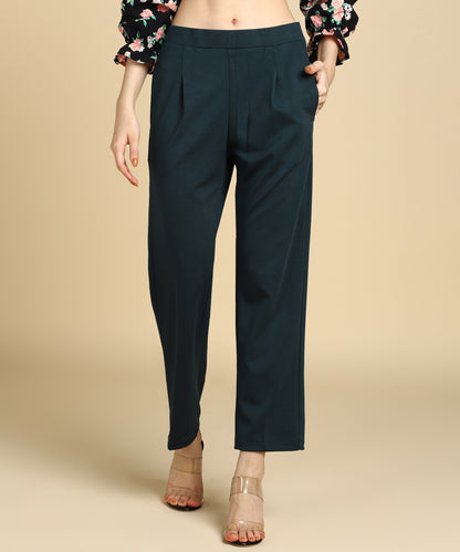High Waist Formal Relaxed Parallel Trousers