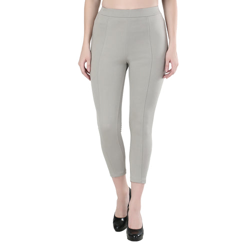 Quill Grey Second Skin High-Waisted Jeggings for Women -NT27